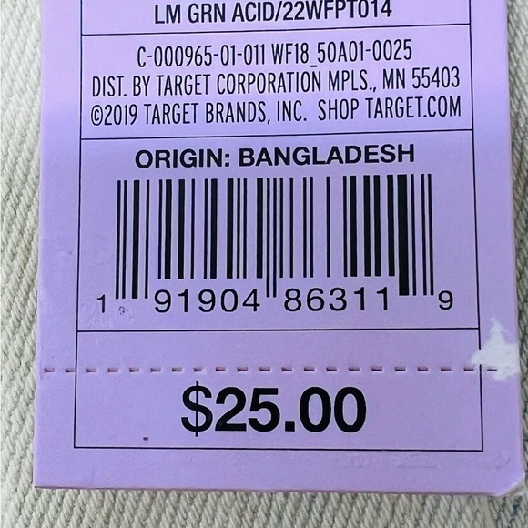 wild Fable High Rise 90’s Straight Leg Lime Green Acid Wash Jeans - Picture 8 of 8